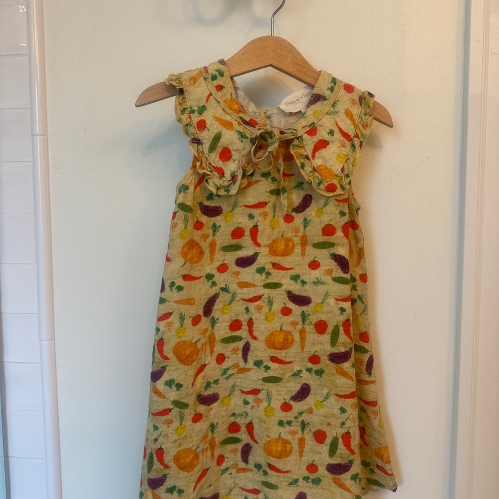 Orange and Yellow Flutter Sleeve Sundress with Cowl Neck